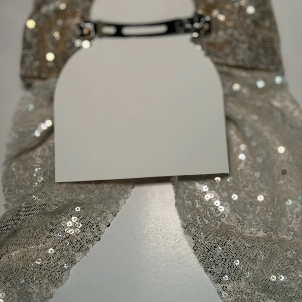 New Coquette Sparkling Sequin Hair Bow for Girl - Coquette Barrettes Elegant